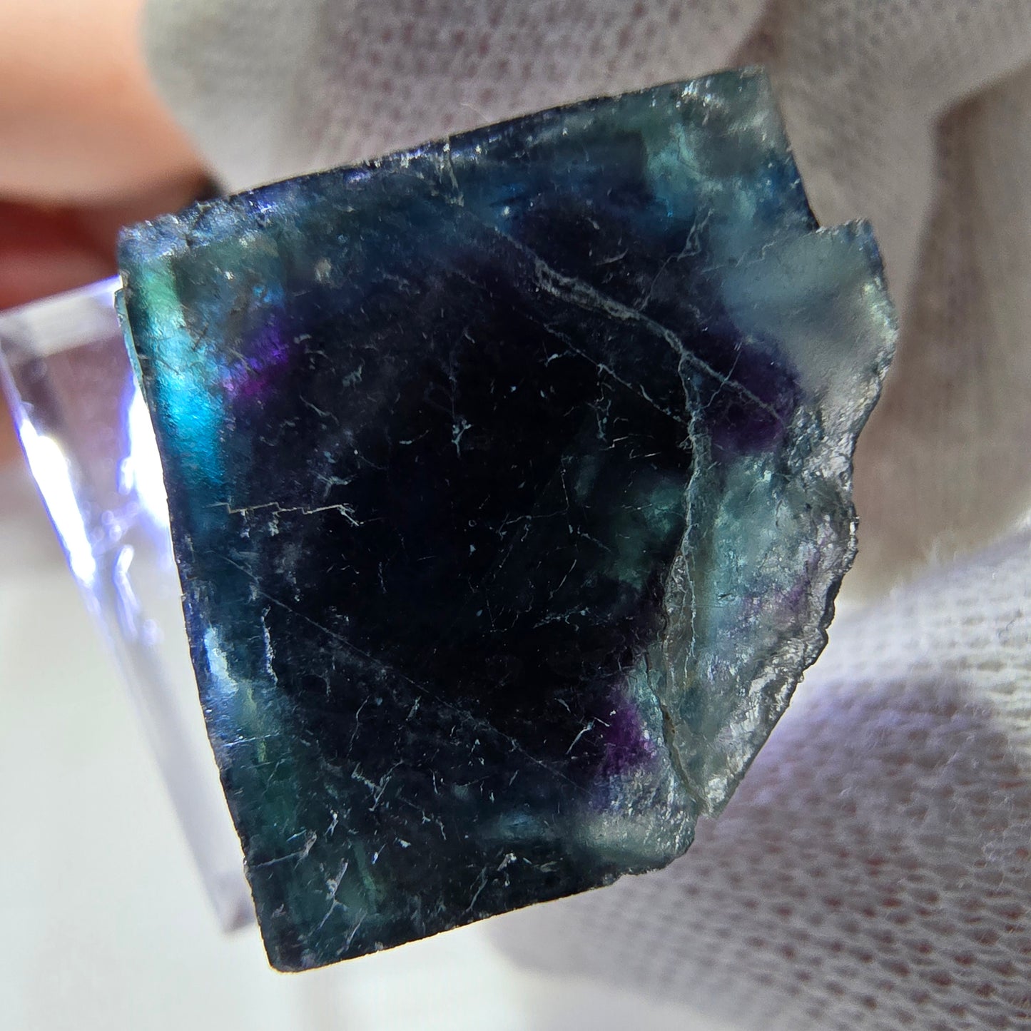 Phantom Fluorite Cube Specimen, Zonal - New Find! Okorusu, Namibia 28*18*18mm 