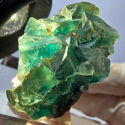 Seltene Phantom Fluorit Würfel Stufe, grün Okorusu, Namibia 41*34*20mm