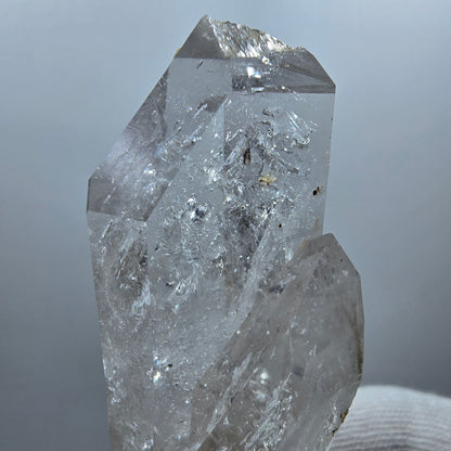 Sceptre en quartz fumé lémurien Enhydro, 3x Bubble Valentine Pocket Goboboseb Namibie 84*33*26mm 