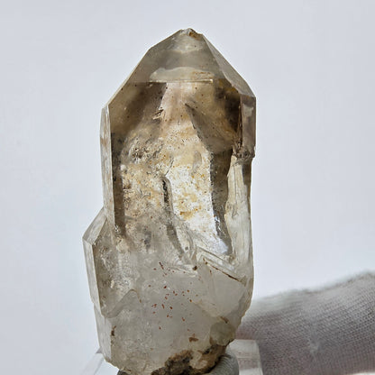 Enhydro Phantom Smoky Quartz Sceptre Tip 1x Bubble Goboboseb, Namibie 52*27*17mm 