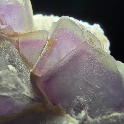 Phantom Fluorite Cube on Quartz Cluster purple green Omehane, Namibia 65*55*19mm