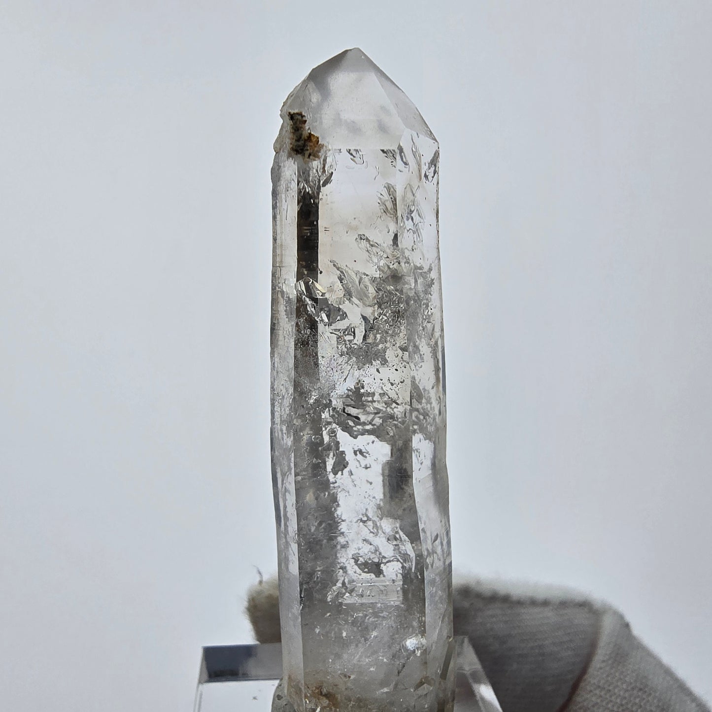 Enhydro Phantom Smoky Quartz Sceptre Tip 2x Bubble Goboboseb, Namibie 61*13*12mm 