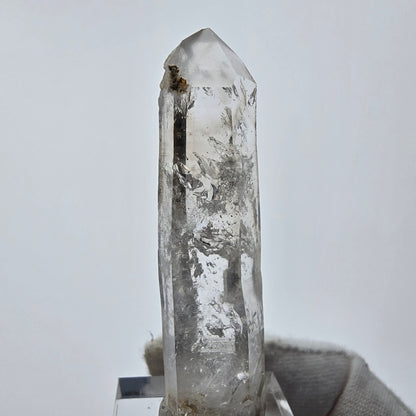 Enhydro Phantom Smoky Quartz Sceptre Tip 2x Bubble Goboboseb, Namibie 61*13*12mm 