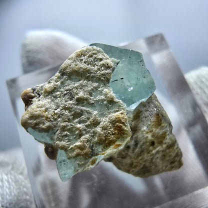 Cristal d'aigue-marine X rare, bleu Erongo, Namibie 22 x 15 x 11 mm 