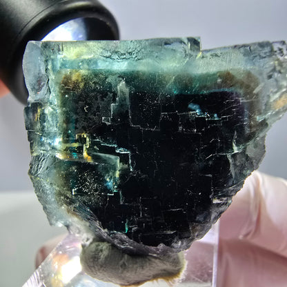 Seltene Fluorit Würfel Stufe, grün lila Okorusu, Namibia 37*34*21mm