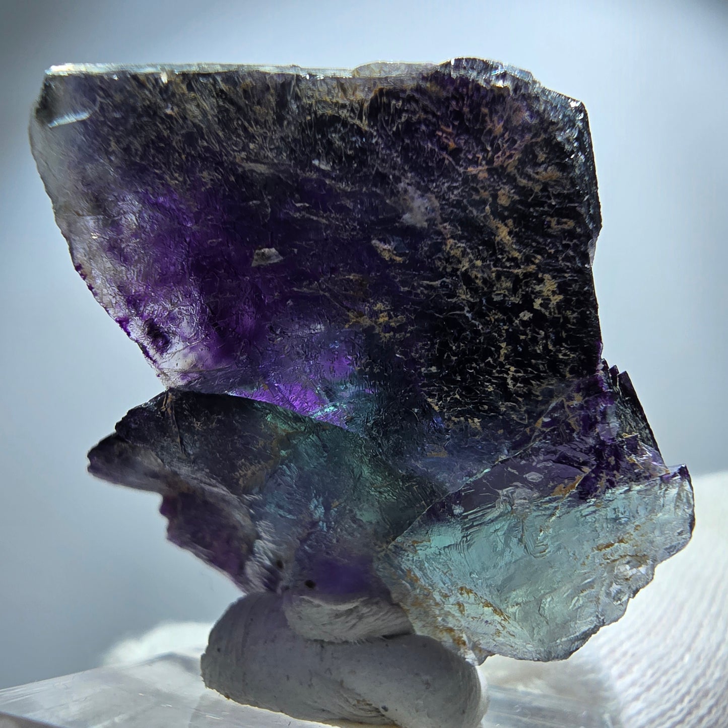 Cube de fluorite fantôme de qualité 11:11, Angel Pocket, mine d'Okorusu, Namibie, 36 x 34 x 17 mm 