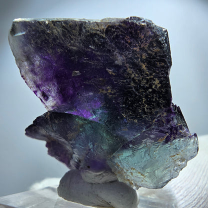 Cube de fluorite fantôme de qualité 11:11, Angel Pocket, mine d'Okorusu, Namibie, 36 x 34 x 17 mm 