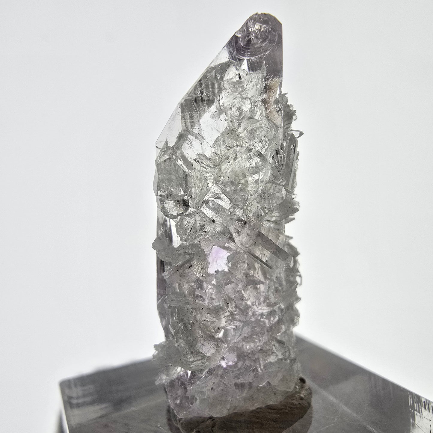 Phantom Amethyst with Analcim, Prehnite Streep Mine, Goboboseb, Namibia 33*15*10mm 