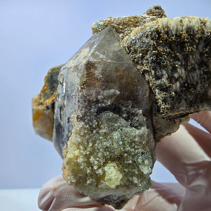 Rauchquarz, Hyalit Schörl Turmalin Orthoklas Muskovit Erongo, Namibia 74*68*36mm