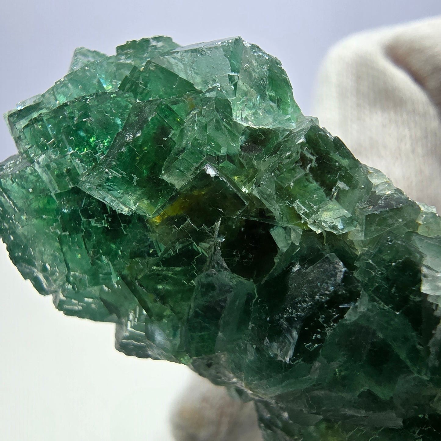 Phantom Fluorite Cube Stepped Green Okorusu, Namibia 49*33*22mm 