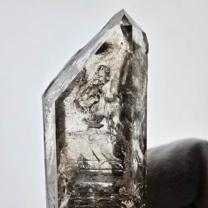 Sceptre en quartz fumé squelette Enhydro, 2x Bubble Valentine Pocket Goboboseb Namibie 79*28*22mm 