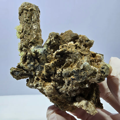 Hyalit Opal, Schörl Turmalin, Orthoklas Muskovit Stufe Erongo, Namibia 90*73*52mm
