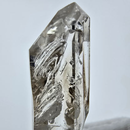 Enhydro Phantom Smoky Quartz Sceptre Tip 1x Bubble Goboboseb, Namibie 53*16*13mm 