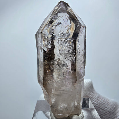Clear Phantom Smoky Quartz DT Scepter Point Goboboseb, Namibia 49*17*17mm 