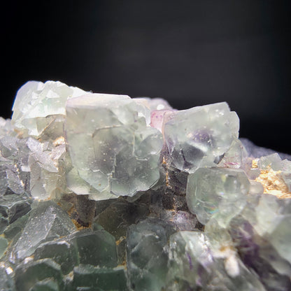 Rare zonar fluorite vert violet Schörl tourmaline spécimen Erongo Namibie 60*41*20mm