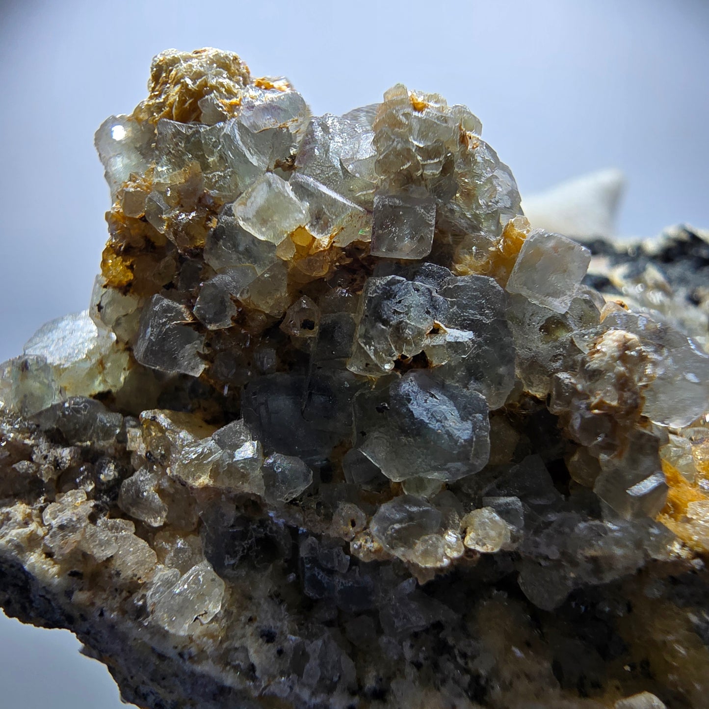Phantom Fluorit Muskovit Schörl Turmalin Orthoklas Erongo, Namibia 82*60*33mm