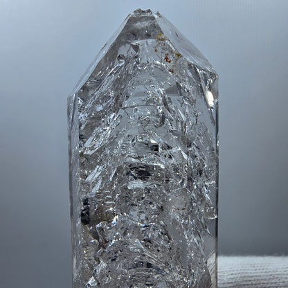 Enhydro Window Smoky Quartz, 3x Bubble (Large) Valentine Pocket Gobobs. Namibia 97*29*22mm 