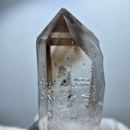 Enhydro Phantom Smoky Quartz Scepter, 1x Bubble Goboboseb, Namibia 39*12*14mm 