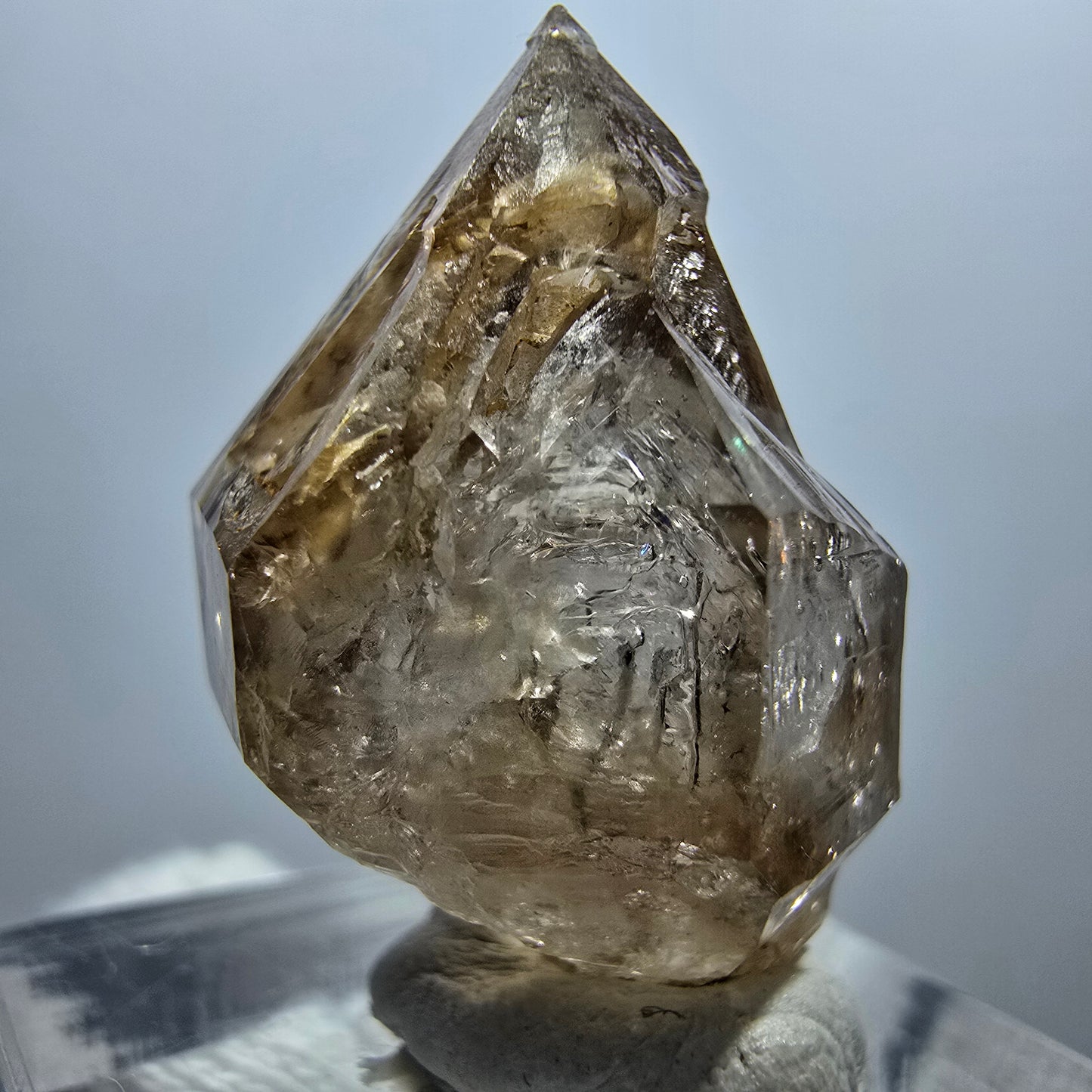 Klare Phantom Rauchquarz Zepter Spitze Goboboseb, Namibia 27*19*13mm