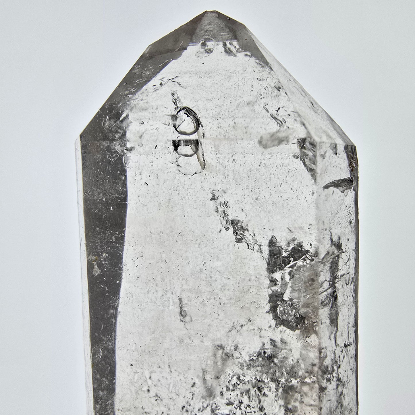 Sceptre squelette en quartz fumé Enhydro, grande poche à bulles Saint-Valentin, Namibie 67 x 29 x 16 mm 