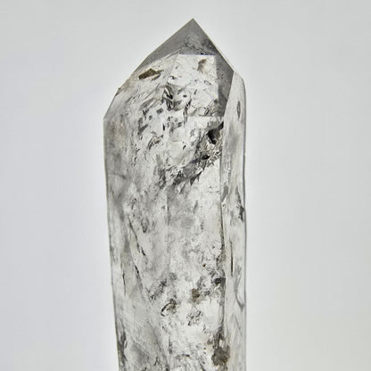 Enhydro Skeleton Smoky Quartz DT Scepter, 2x Bubble Valentine Pocket, Namibia 57*13*12mm 