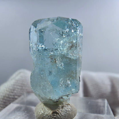 Aigue-marine Setlene, spécimen de tourmaline Schorl, Erongo, Namibie, 23 x 11 x 9 mm 