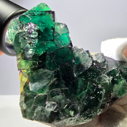Cube de fluorite fantôme parqueté, zonal Okorusu Namibie 82*57*47mm 