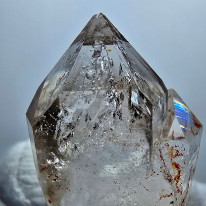 Enhydro Phantom Rauchquarz Zepter, 2x Blase Goboboseb, Namibia 35*26*12mm