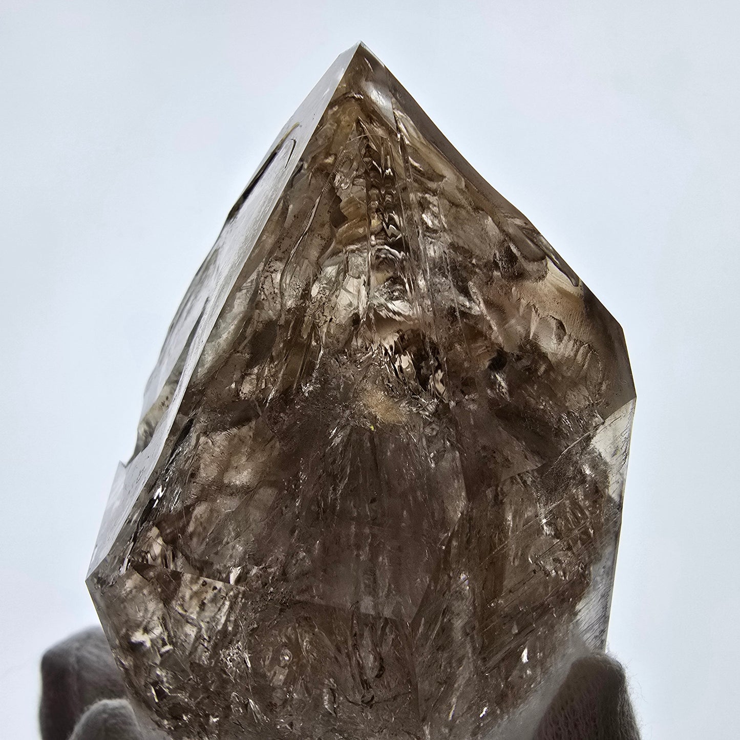 XL Enhydro Window Smoky Quartz Scepter, 2x Bubble Valentine Pocket Namibia 117*69*61mm 