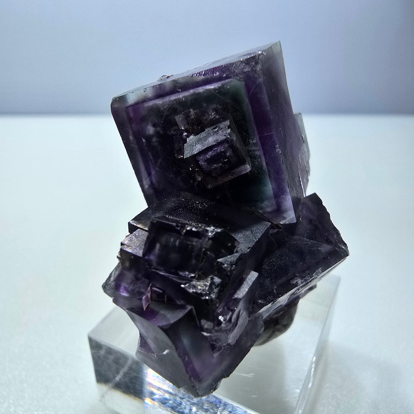 Fluorit Würfel Stufe, parkettiert grün lila 11:11 Angel Pocket Okorusu, Namibia 34*34*26mm