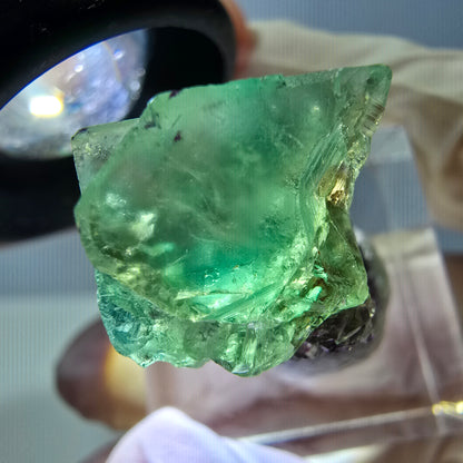 Phantom Fluorit Würfel Stufe, grün parkettiert Okorusu, Namibia 27*21*15mm