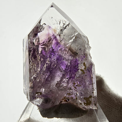 Améthyste fantôme avec hématite, mine Streep, Goboboseb, Namibie, 43 x 30 x 19 mm 
