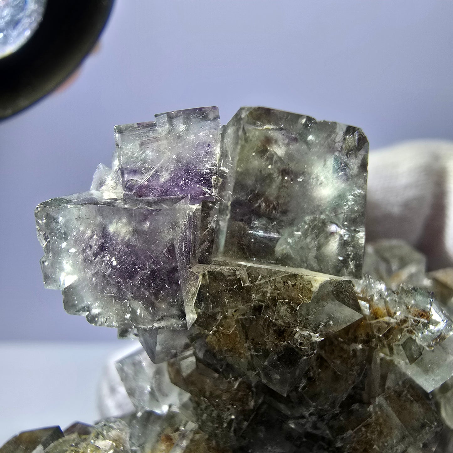 Phantom Fluorite Cube Specimen Double-Sided Green Purple Yellow Okorusu Namibia 72*64*33mm 