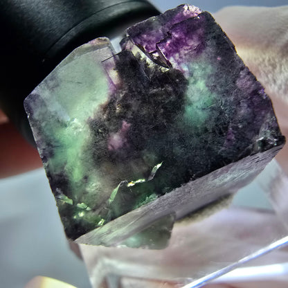 Phantom Fluorit Würfel parkettiert, grün lila Okorusu, Namibia 19*18*17mm