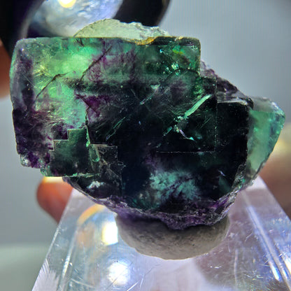 Rare Fluorite Cube Specimen, green purple Okorusu, Namibia 30*24*17mm 