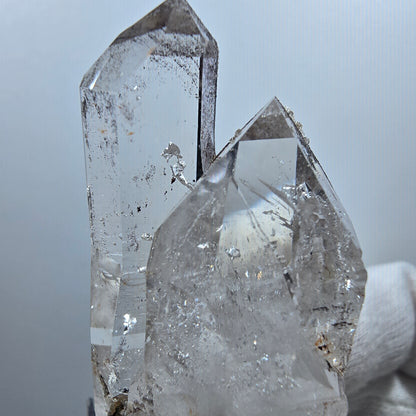 Enhydro Phantom Smoky Quartz Twin, Analcim Valentine Pocket Goboboseb Namibia 57*27*22mm 