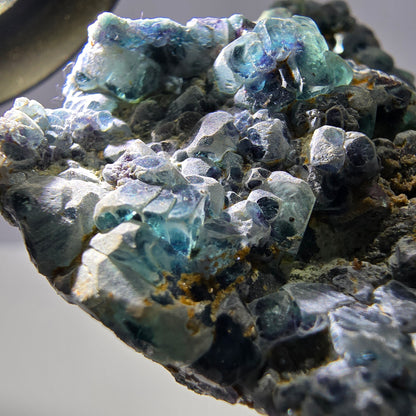 Cube de fluorite fantôme zonal, spécimen de tourmaline Schorl, Erongo, Namibie, 59 x 47 x 23 mm 
