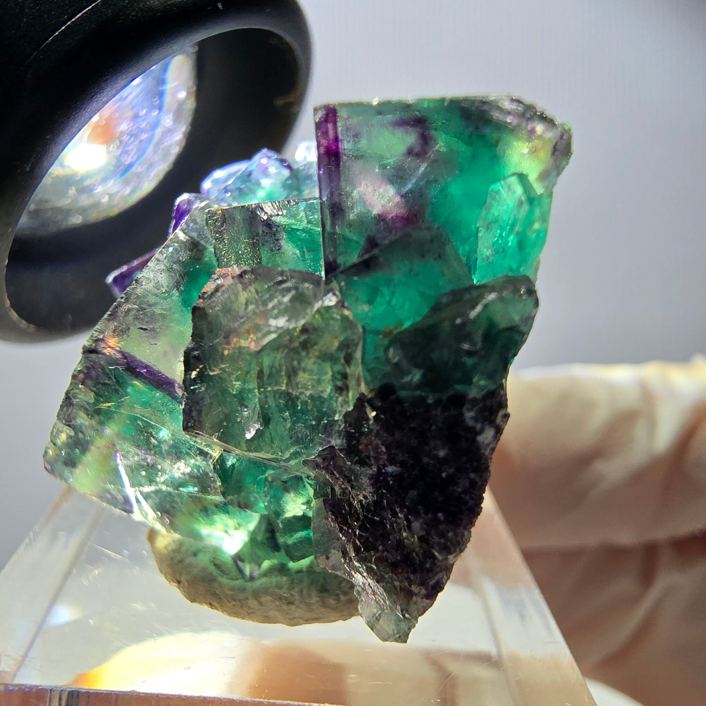 Rare Fluorite Cube Specimen, green purple Okorusu, Namibia 42*25*17mm 