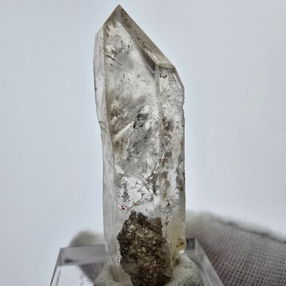 Enhydro Phantom Smoky Quartz Sceptre Tip 2x Bubble Goboboseb, Namibie 44*14*12mm 