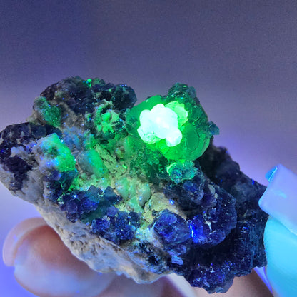 Phantom fluorite, hyalite, muscovite, orthoclase stage Erongo, Namibia 43*41*30mm 