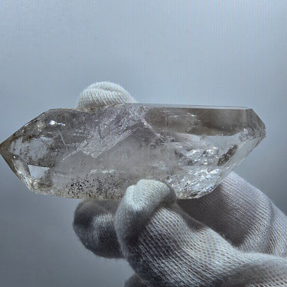 Sceptre fantôme squelette en améthyste DT, calcite Valentine Pocket Goboboseb Namibie 75 x 26 x 20 mm 