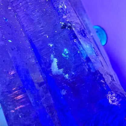Sceptre d'améthyste squelette Enhydro DT UV Calcite 2x Bubble Valentine Pocket Namibie 99*35*31mm 