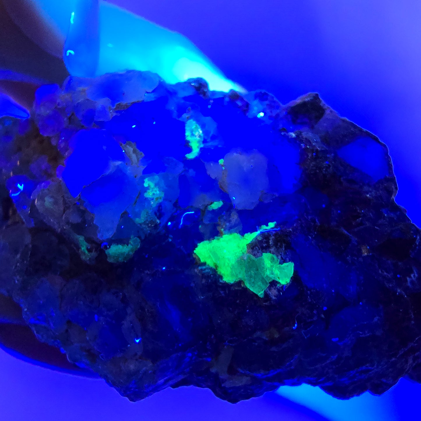 Grands cubes de fluorite vert violet zonal, spécimen d'hyalite Erongo, Namibie 96*67*42mm 