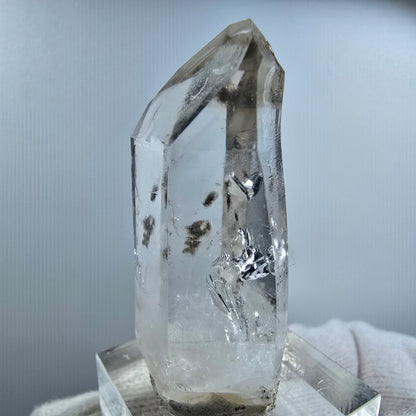Enhydro Phantom Smoky Quartz Scepter with Calcite Valentine Pocket Goboboseb Namibia 47*22*14mm 