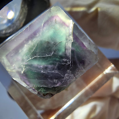 Phantom Fluorit Würfel parkettiert, grün lila Okorusu, Namibia 15*13*13mm