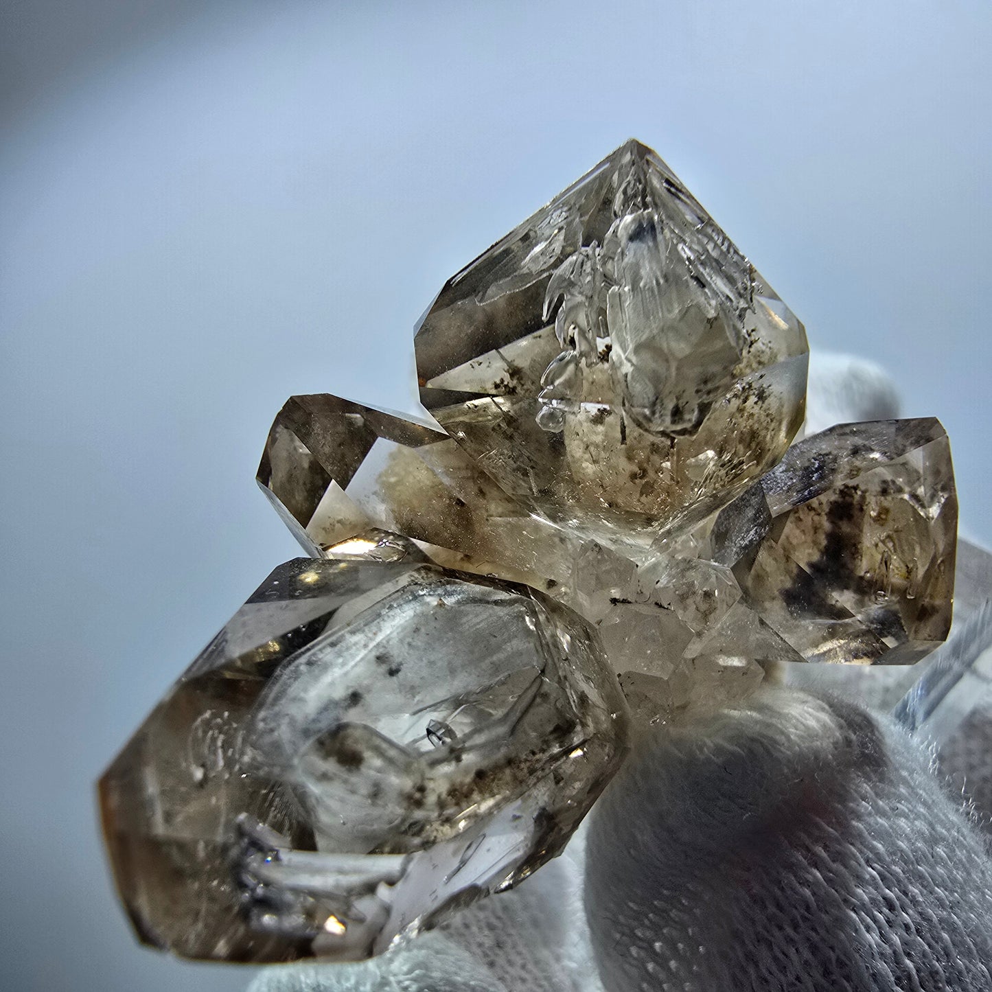 Clear Phantom Smoky Quartz Scepter Cluster Goboboseb, Namibia 45*28*31mm 