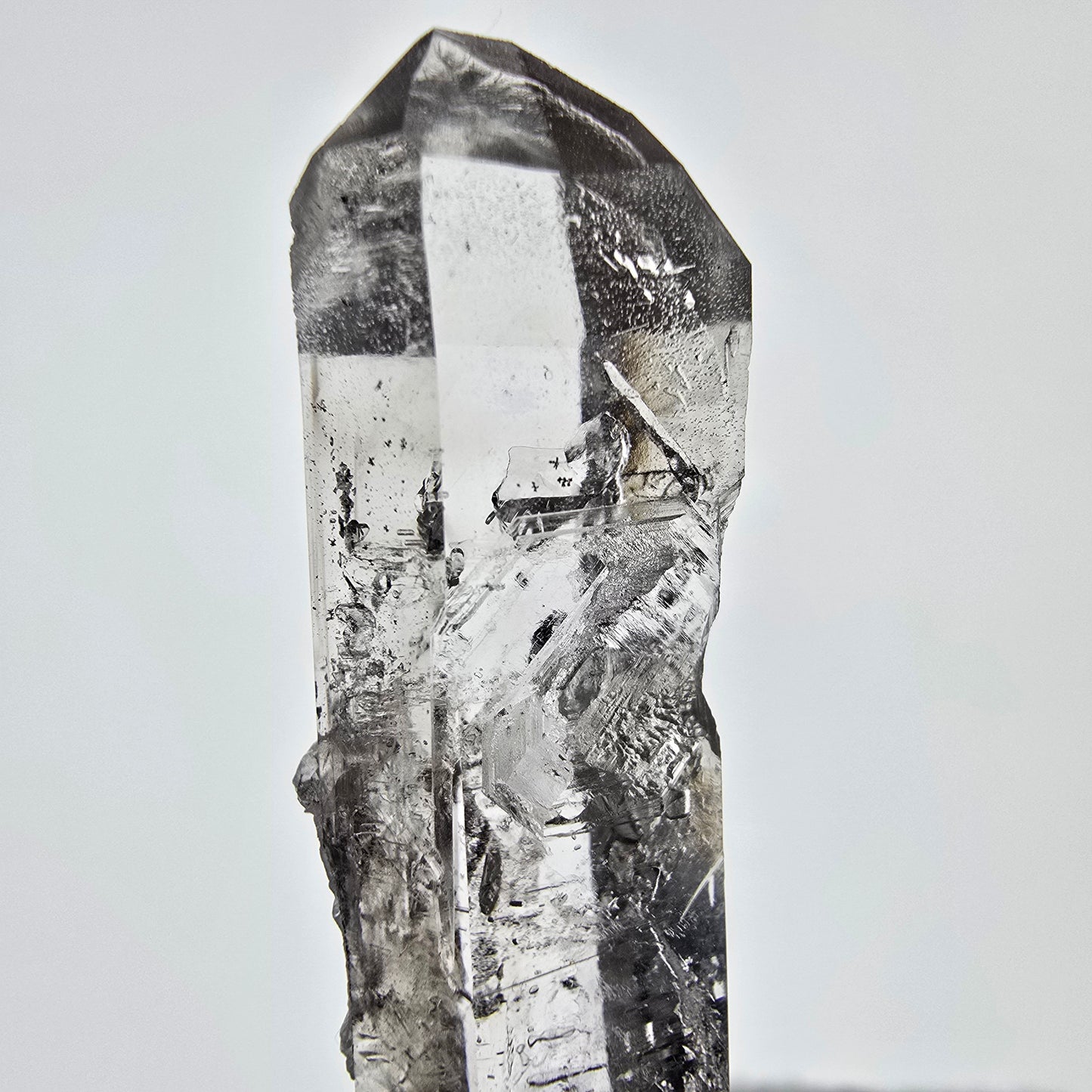 Sceptre squelette en quartz fumé Enhydro, 1 pochette bulle Saint-Valentin, Namibie 56 x 14 x 9 mm 