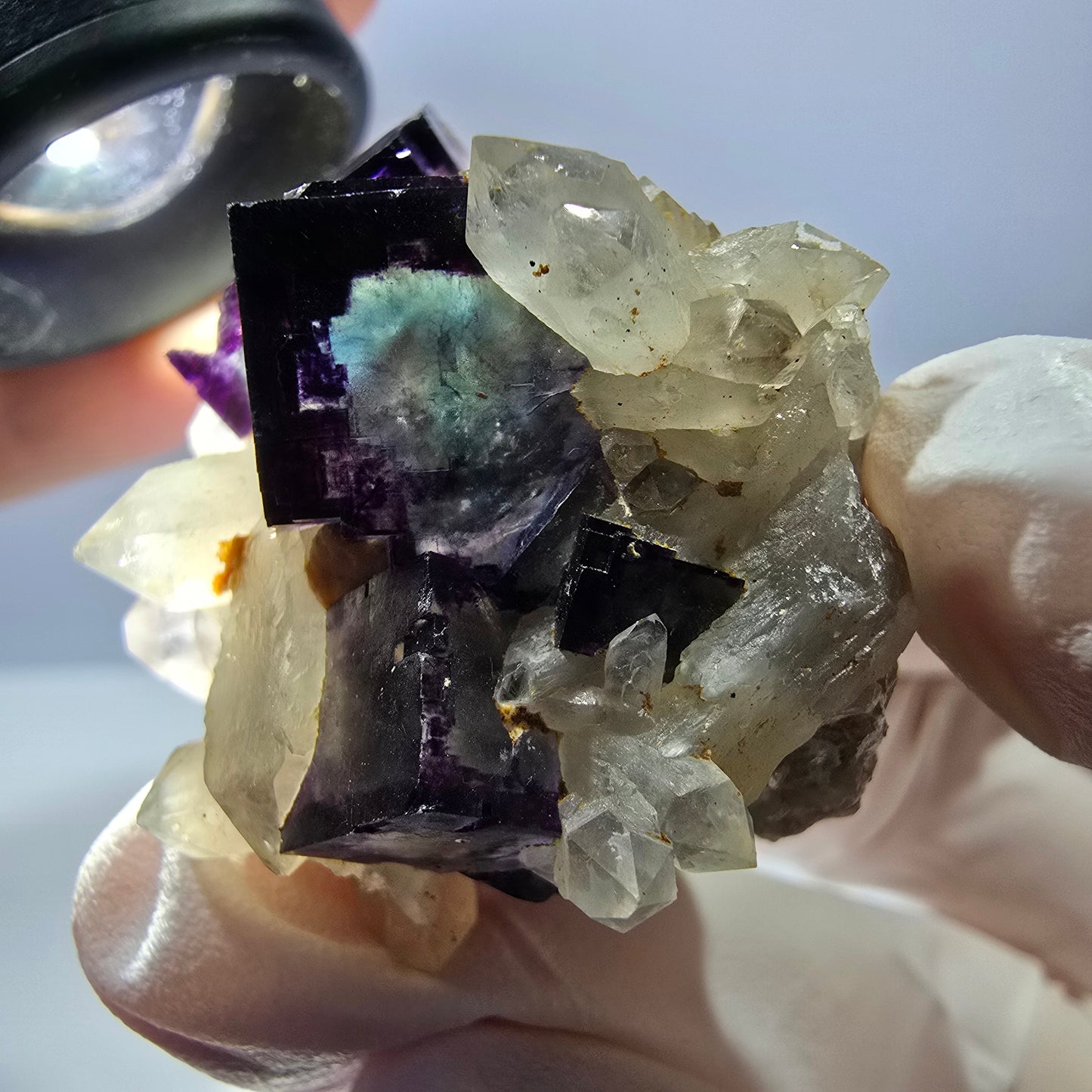 Cubes de fluorite fantôme transparente, spécimen de quartz, Okorusu zonal, Namibie, 37 x 32 x 31 mm 