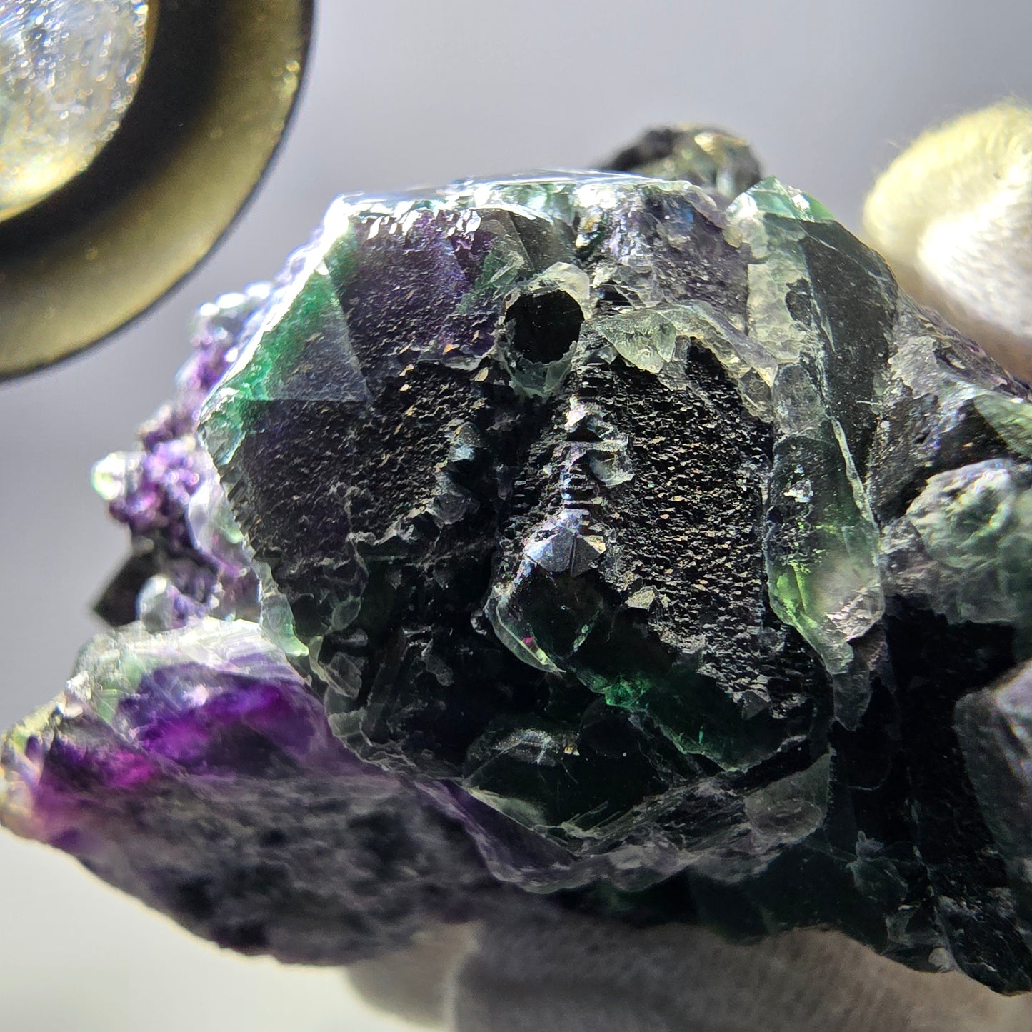 Große Fluorit Würfel Stufe, grün lila zonal Erongo Namibia 105*68*48mm