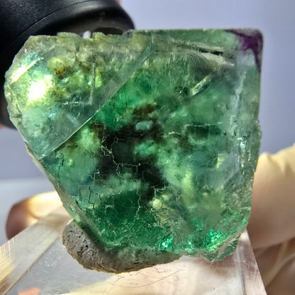 Phantom Fluorit Würfel parkettiert, grün lila Okorusu, Namibia 26*23*17mm